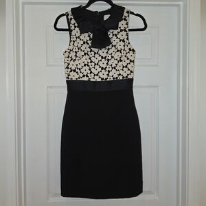 Kate Spade Black and Cream Floral Mini Dress